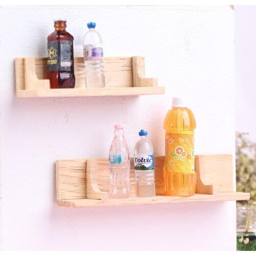1:12 Dollhouse Miniature Wood Wall Mount Shelf Storage Furniture For Dollhouse Decals New