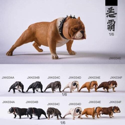1/6 Scale JXK034 Resin PVC Miniature Animal Model Bully Dog Model Toy For 12" Action Figure Toy Accessories Decorations