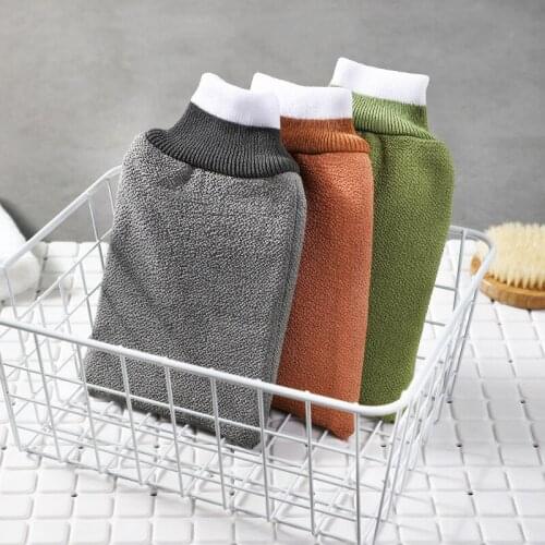 1PC Shower Bath Exfoliating Gloves Bast Wisp Wash Skin Spa Massage Scrub Body Scrubber Shower Accessories Cleaning For Body