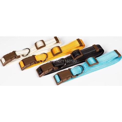 12pcs/lot Dog Collar Durable Nylon Reflective Collar Custom Pet Dogs Collars For Small Medium Large Dogs Pet Dog Accessories