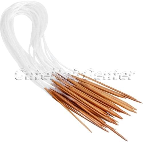 18pairs/set 60cm Crochets Kit Circular Carbonized Bamboo Knitting Needles Soft Tube Weaving Sewing Tools 18sizes 2mm-10mm