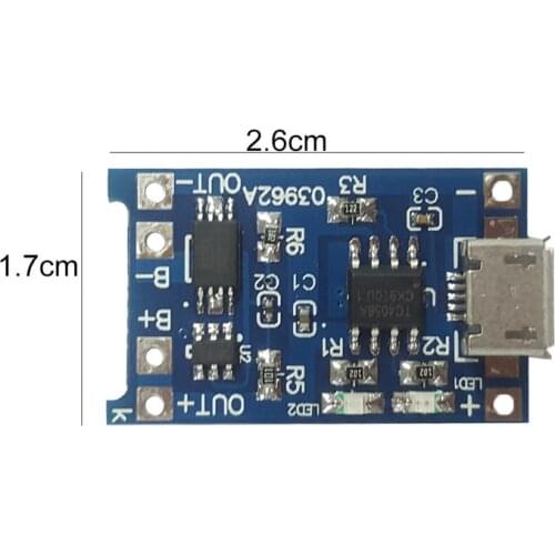 1A Li-ion type-c / Micro USB 5V 1A 18650 Lithium Battery Charger Module Charging Board With Protection Dual Functions
