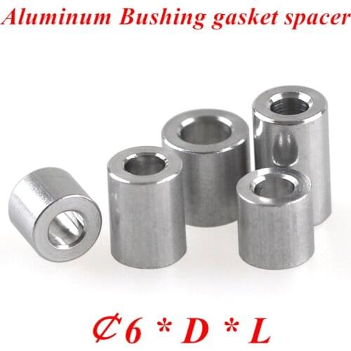 20pcs M6 Aluminum flat washer aluminum Bushing gasket Spacer CNC sleeve Non-threaded standoffs For RC Model Parts