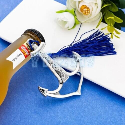 300pcs/lot Sailing Boat Rudder Anchor Bottle Opener Sea Theme Wedding Souvenirs Guests Birthday Gift Party Favor