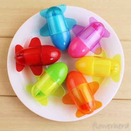 6pcs/lots Black Gel Pens Stationery Pill Pen Telescopic Pen Cute Cartoon Plane for Writing Creative School Supplies Kids Gifts