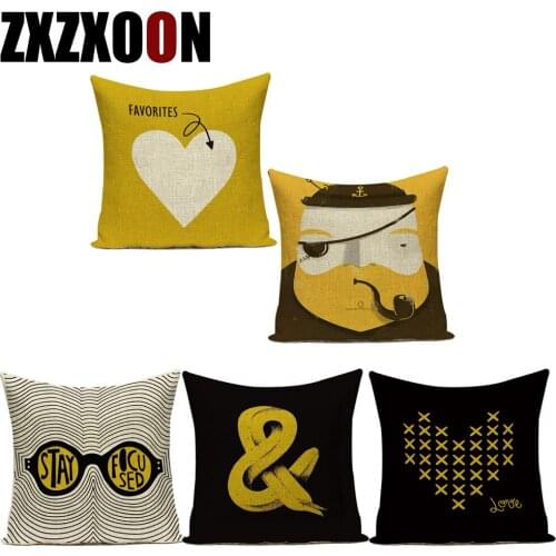 Decorative Throw Pillows Case Banana Letter Animals Birds Polyester Yellow Geometric Polyester Sofa Home Living Room