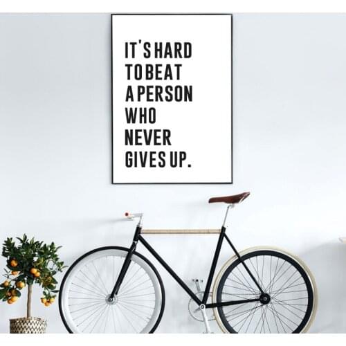 Its Hard To Beat Motivational Quote Print Gym Athletic Wall Art Canvas Painting Inspirational Poster Office Study Home Decor