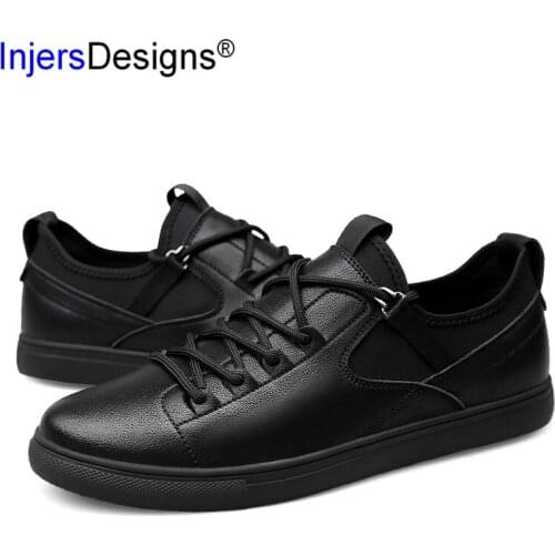 INJERSDESIGNS Men's Leather Sneakers