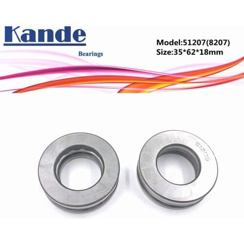 Kande 51207 8207 35x62x18 bearing 2pcs Flat Thrust Ball Bearing Axial thrust bearing 51207