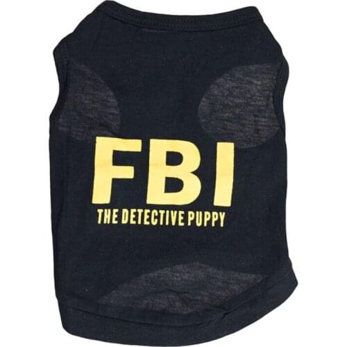 Cool FBI Dog Clothes for Small Dog Shirt Clothing Pet Clothes for Dogs Jacket Clothing for Chihuahua Costume Pet Products Puppy