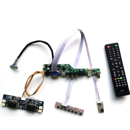 Fit M190A1/MT190AW01/MT190AW02 VGA+Audio+USB+Remote PC desktop 1440*900 4-CCFL 19" LVDS 30-Pin screen controller board kit