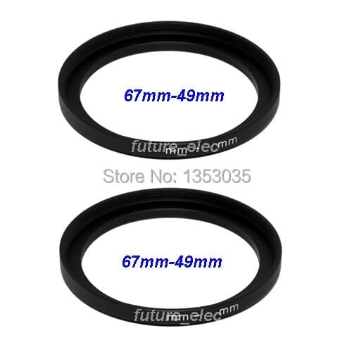 New Pro 2 x 67mm to 49mm 67mm-49mm 67-49 mm 67 49 Metal Step-Up Step Up Ring Camera Lens Filter Stepping Adapter Hood Holder Cap