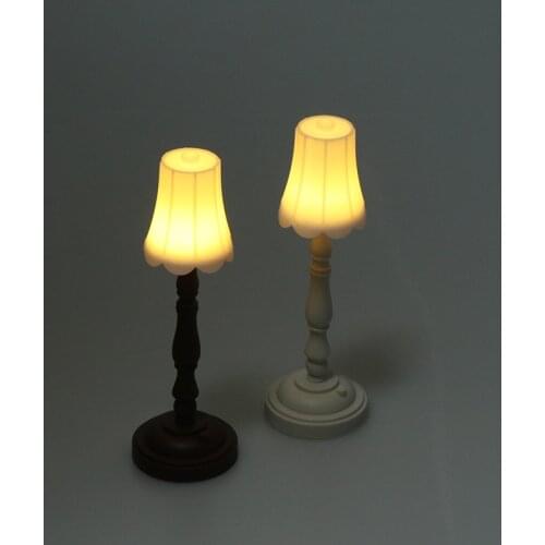 1:12 Dollhouse Miniature Floor Lamp LED Light Dollhouse Furniture Toy For Dollhouse Decals New