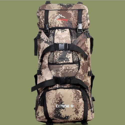 Multi-purpose outdoor climbing backpacks 70L big capacity camouflage backpack camping bags F055