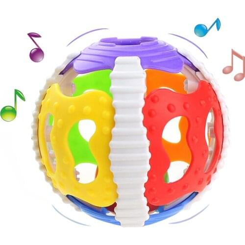 Soft Rubber Rattles Mobiles For 0-1Y Baby Funny Toys Intelligence Little Loud Bell Ball Grasping Puzzle Toys for newborn gifts