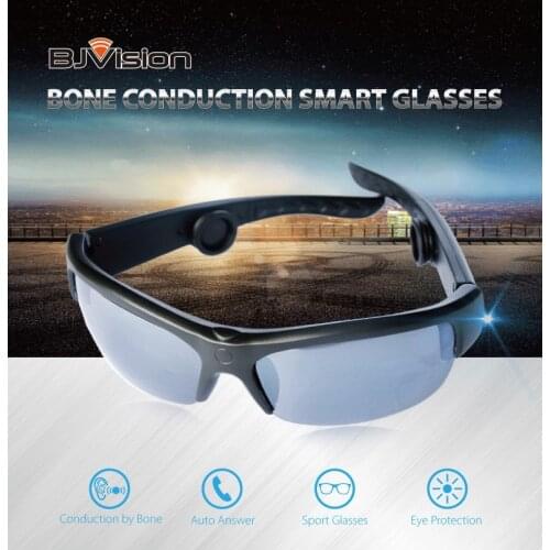 Vision 6B Bluetooth Glasses Headset Sunglasses Music Microphone Bone Conduction Open type headset With 3 different color lenses