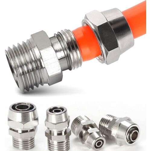 OD 4/6/8/10/12mm Hose Tube M5/1/8''/ 1/4'' 3/8'' 1/2'' Male Thread Pneumatic Fast twist Fittings Quick Joint Coupler Connector