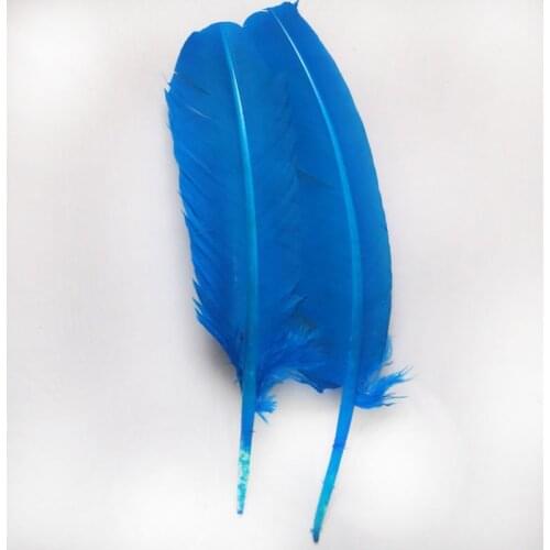 Wholesale colorful goose feathers 300pcs/lot 25-30cm light teal turquoise quills geese feathers