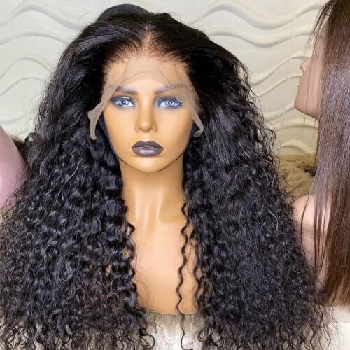 13x4 Lace Front Human Hair Wigs Pre Plucked Brazilian Deep Wave Remy 28 30 inch Lace Frontal Wig For Black Women
