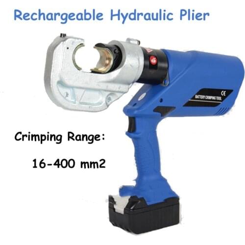 Rechargeable Hydraulic Plier/ Electric Crimping Tool/ Battery Powered Wire Crimper with 16-400mm2 Crimping Range HL-400