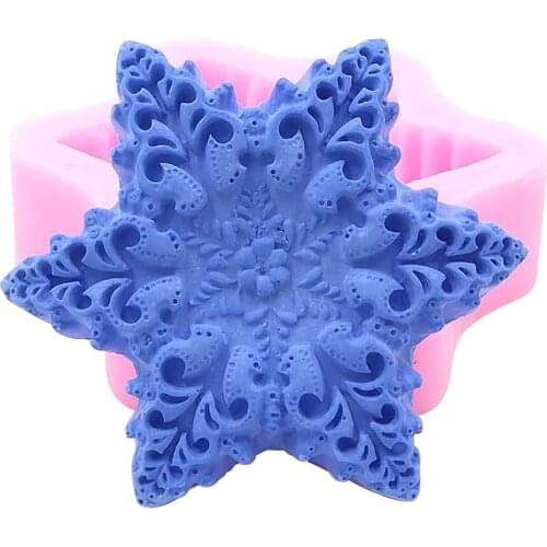 Food Grade Snowflake DIY Silicone Mold Soap Molds Decorating Craft Mold Chocolate Candle Mould