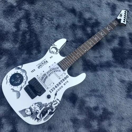 Custom shop KH-2 ouija electric guitar white KSG kirk hammett signature ouija guitar free shipping moon and star inlays guitar