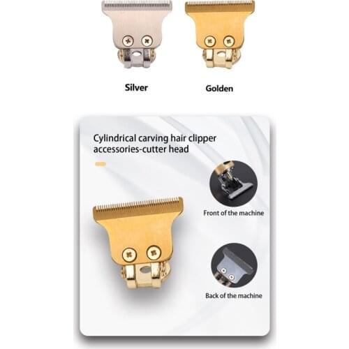 M4YA Universal T-shaped Hair Clipper Trimmer Blade Replacement Head with Bottom Bracket Stainless Steel Hair Timmer Parts