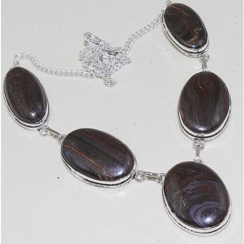 Iran Tiger Necklace Silver Overlay over Copper ,54cm, N1368