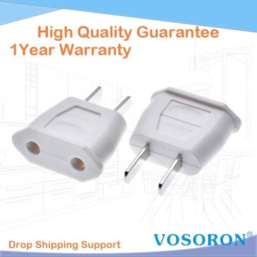 10pcs Top EU Euro Europe to US American USA Power AC Wall Plug Converter Travel Adapter Home Use Adaptor Electrical socket