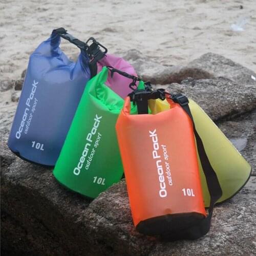 10L PVC Waterproof Shoulder Bag Camping Hiking Bag Dry PVC Snorkeling Rafting bags