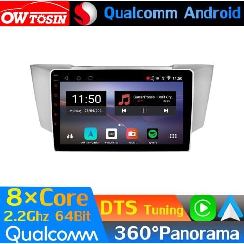 Qualcomm 8Core Android Car Media For Lexus RX300 RX330 RX350 RX400H Toyota Harrier 2003-2009 GPS 360 Camera Radio CarPlay HIFI