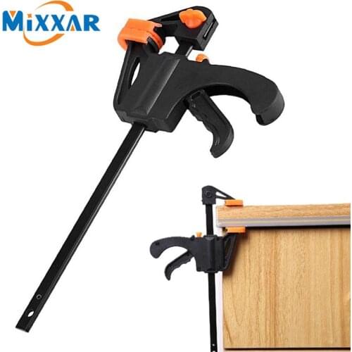 ZK30 Spreader Work Bar Clamp F Clamp Gadget Hand Tool Speed Squeeze Quick Ratchet Release Clip Kit 4/6/8/10 Inch Wood Working