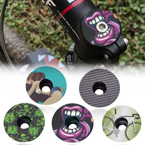 1 1/8 Aluminum Alloy Bicycle Headset Top Cap Threadless Stem Cover Road MTB Bike Stem Accessories Headset Top Cap Cover