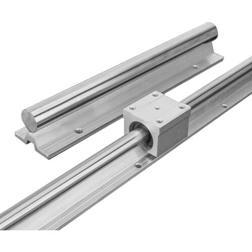 1 PCS Linear Bearing with Aluminum Support Cylindrical Guide Rail SBR10/12/13/16/20/25/30/35/40/50 without Sliders