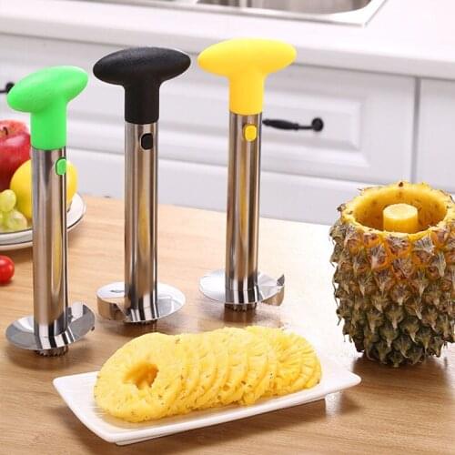 1Pc Stainless Steel Pineapple Cutter Automatic Peeling Pineapple Peeling Knife Peeler Kitchen Accessories Kitchen Supplies
