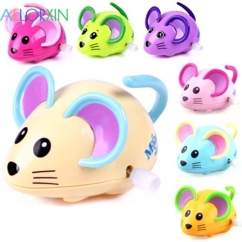 1Pcs Random Color Chain Toys Baby Cartoon Animal Mouse&Lucky Chick&Running Deer&Swing Giraffe Toys For Children Colorful