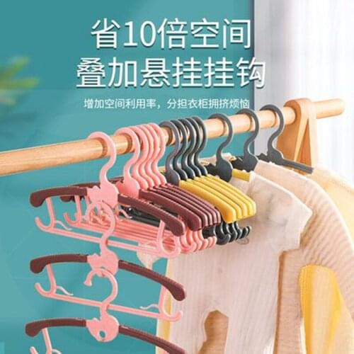 10pcs/lot Plastic Kids Hanger Adjustable Baby Hangers for Closet Quality Childrens Clothes Drying Rack for Toddler Infant