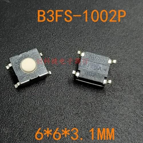100pcs The micro switch B3FS-1002P Touch the switch button 6 * 6 * 3.1 mm button, 4 pins of the patch