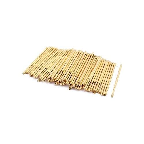 100pcs PA100-H2 1.4mm Dia 33.3mm Length Metal Spring Pressure Test Probe Needle