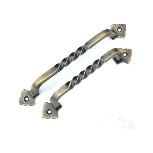 160mm simple Unfold Install furniture handles antique brass kitchen cabinet wardrobe door handle bronze dresser cupboard pulls