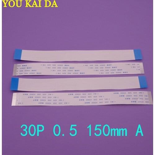5-100pcs 30pin FFC FPC flat line flexible cable 0.5mm pitch A Forward Length 150mm Ribbon Flex Cable AWM 20624 80C 60V VW-1