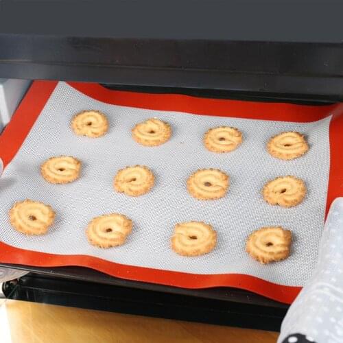 Non-Stick Silicone Baking Mat Pizza Dough Pastry Baking Tray High Temperature Resistant Glass Fiber Baking Mat Kitchen Bakeware