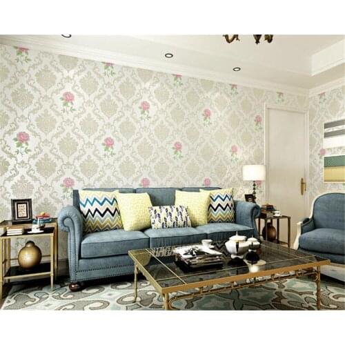 Beibehang New 3D fine European pastoral wall paper Bedroom Living room TV background full papel de parede 3d wallpaper tapety