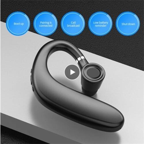 Wireless Bluetooth Headset Stereo Microphone Noise Reduction Unilateral Hang Ear Intelligent Driving For Mobile Phone Tablet