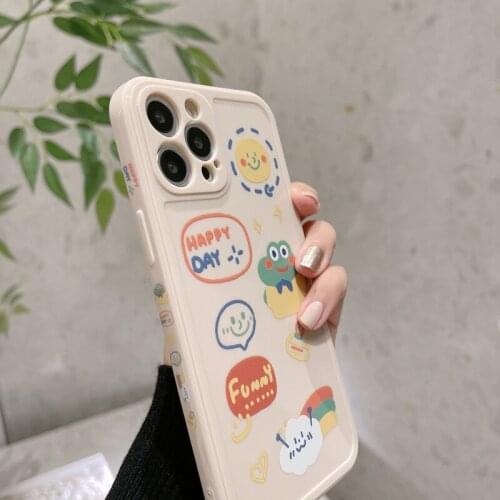 Phone case mobile shell for iphone11 XR XS 7/8/SE 2020 11pro Xs 7p/8plus X/Xs 12 12pro/max 12mini ins New side cartoon