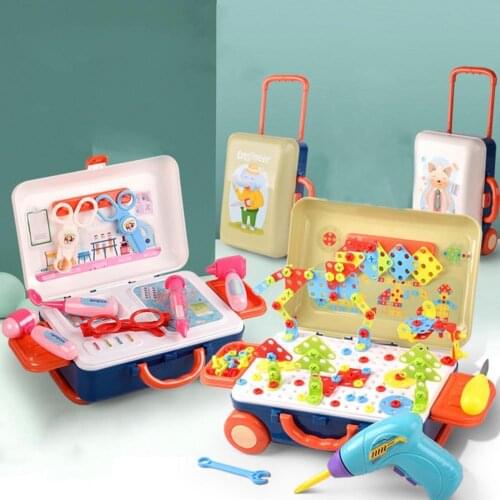 Children Pretend Play Portable Suitcase Medical Tool Set Simulation Toy Kids Educational Toys for Children Gifts