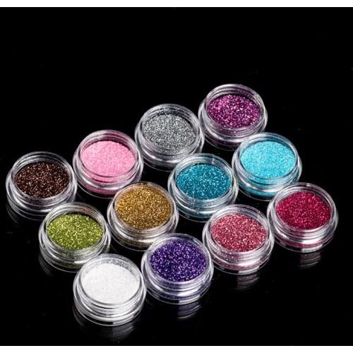 DIY Nail Art Glitter Powder Dust Decoration kit For Acrylic Tips UV Gel Polish Manicure tools