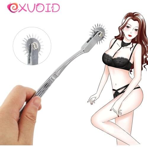 EXVOID Metal Gear Wheel Slave Fetish Sex Shop Clitoris Stimulator Nipple Tickler SM Toys for Couples Flirting Breast Massager