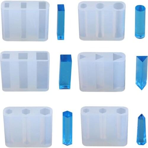 UV Epoxy Mold DIY Pendant Jewelry Crystal Silicone Molds Hexagonal Round Geometric Shape Craft Making Mould
