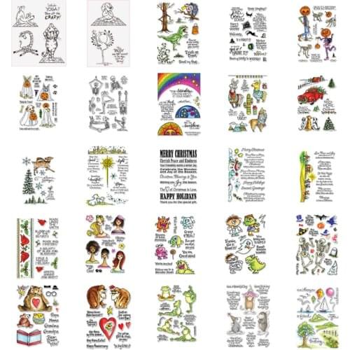 Gnome Halloween Pumpkin Critter Fashion Girl Phrase Words Transparent Clear Stamps for DIY Scrapbooking Cards Crafts 2020 25